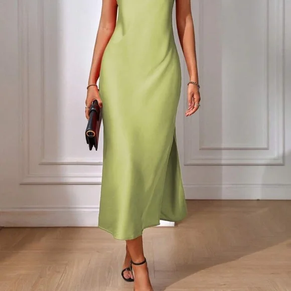 SHEIN Light Green Midi Dress - Picture 3 of 3